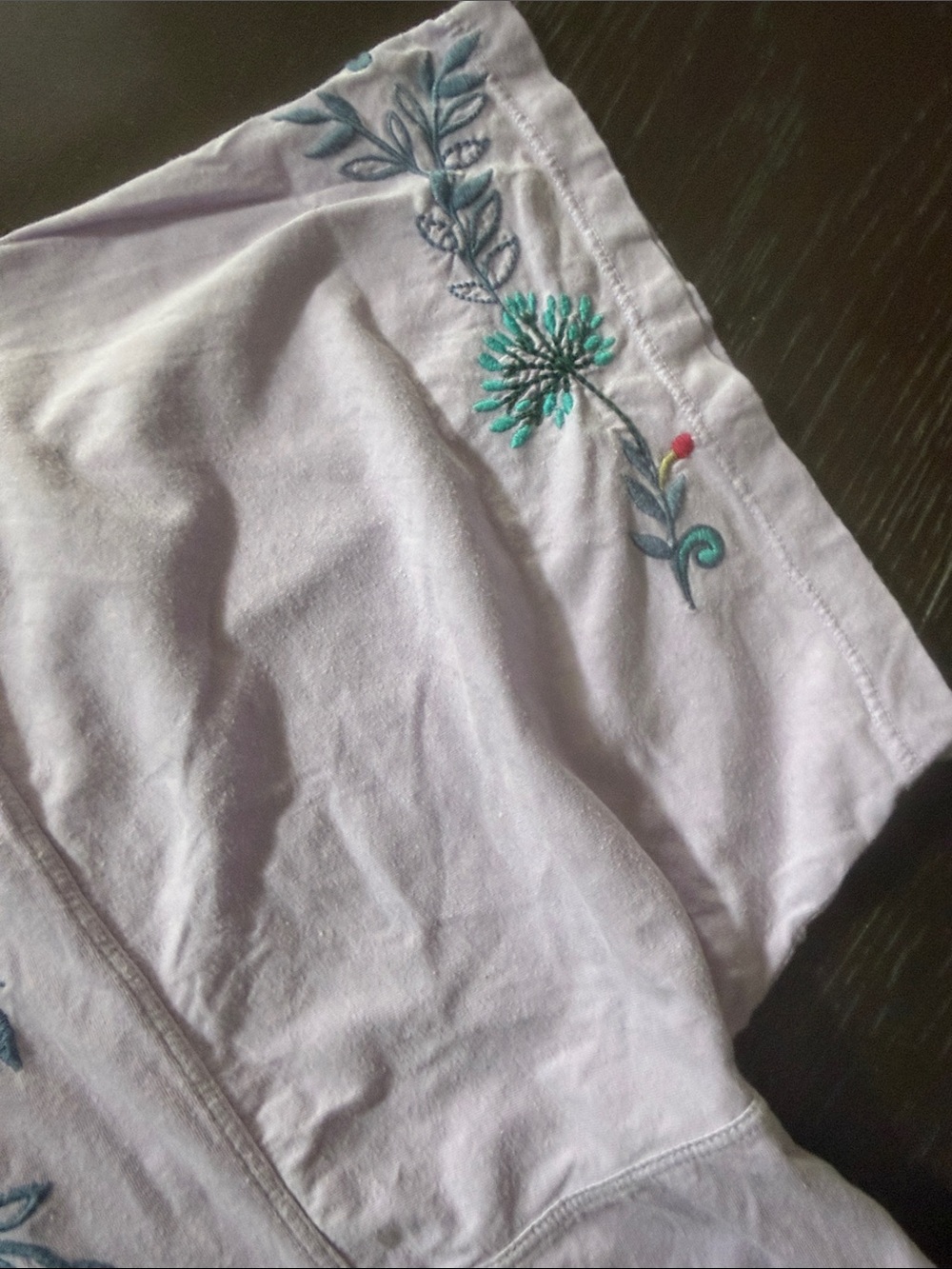 Johnny Was Lavender Embroidered Floral V-Neck Top 2X - Picture 5 of 16